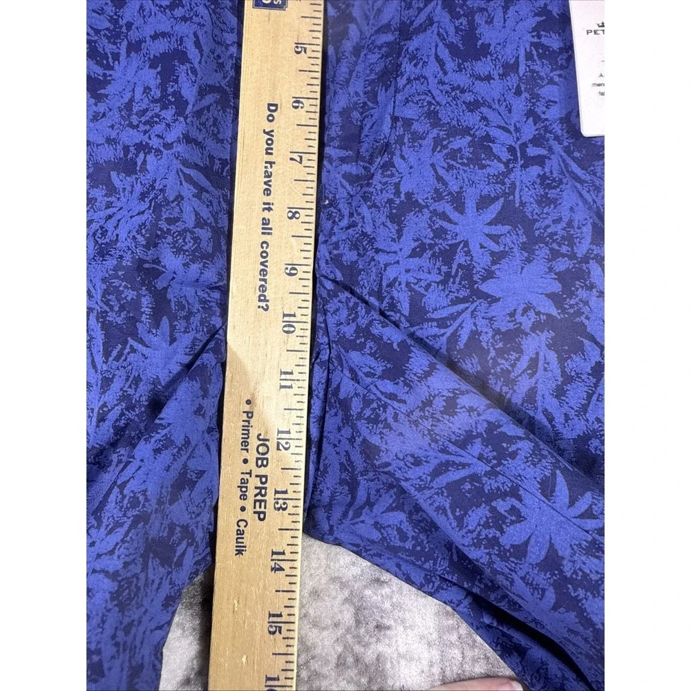 New Peter Millar Seaside Palms Poplin Shorts Mens Size 34 Navy Golf Preppy Comfy